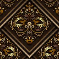 Vector abstract decorative ethnic ornamental seamless pattern