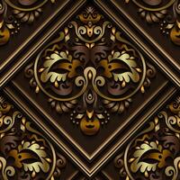 Vector abstract decorative ethnic ornamental seamless pattern