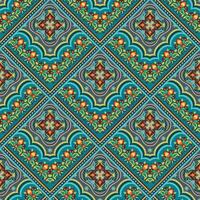 Vector abstract patch pattern. Mosaic tile background