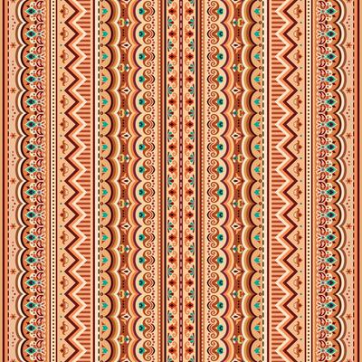 Abstract ethnic stripe seamless pattern, ornamental vector vintage background