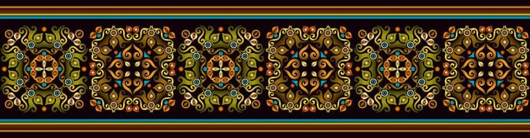 Vector abstract decorative ethnic ornamental illustration. Colorful stripe background