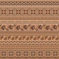 Abstract ethnic stripe vintage background vector
