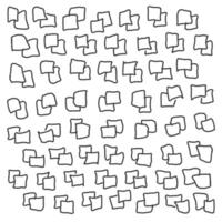 Hand drawn scribble square elements. Doodle. vector