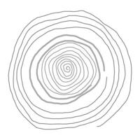 Spiral sketch by hand, topography doodle. Black and white circle route. Vector graphic background continuous line.