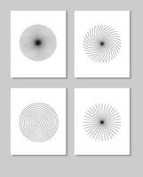 Abstract minimalism modern wall art print. Template with Geometric round patterns. vector