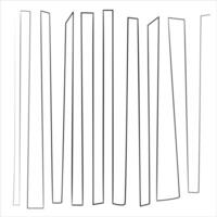 Doodle vertical stripes, continuous hand line. Sketchy monochrome graphic background. vector