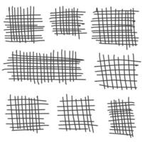 Vector drawing grid. Line crossing. scribble.