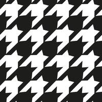 Repeated houndtooth texture. Black hound tooth on white background. Simple abstract plaid dogstooth or goose feet. vector