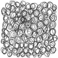 Doodle swirls, circles hand drawn in situations of stress, embarrassment, excitement isolated on white background. vector