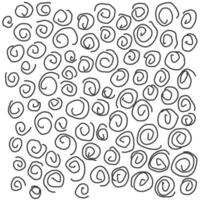 Doodle. Swirl pattern. Hand drawn black and white vector graphic design.