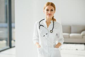 Portrait of a smiling female doctor photo