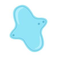 Reusable menstrual period pad. Women's intimate hygiene item. Simple vector flat illustration.