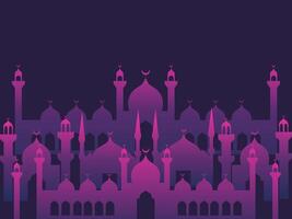 Islamic background template for greeting cards vector