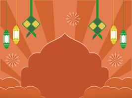 Islamic background with Ramadan template vector