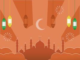 Ramadan background and template vector