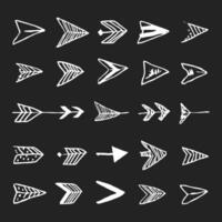 Hand drawn arrow set collection vector