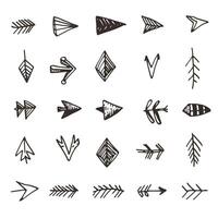 Hand drawn arrow set collection vector