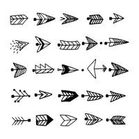 Hand drawn arrow set collection vector