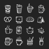 Cute doodle different objects set vector