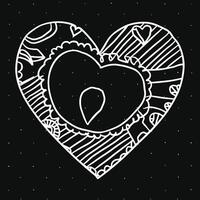 Hand drawn beautiful vector heart