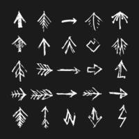 Hand drawn arrow set collection vector