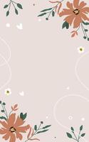 Abstract Background with flowers and bagde vector