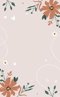 Abstract Background with flowers and bagde vector