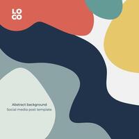 abstract background with pastel color shapes vector