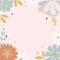 Abstract Background with flowers and bagde vector