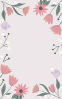 Abstract Background with flowers and bagde vector