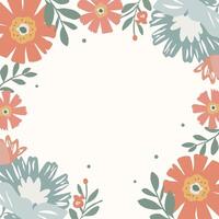 Abstract Background with flowers and bagde vector