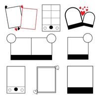 Hand drawn photocall frame template vector