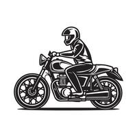 gratis mano dibujado motocicleta silueta vector ilustración