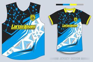 Sports jersey and t-shirt template sports jersey design vector. Sports design for football, racing, gaming jersey. Vector. Pro Vector