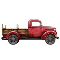 AI generated Generative AI Old Truck on transparent background png