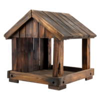 AI generated Generative AI Wooden Dog Shelter  on transparent background png