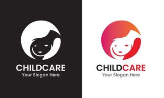 AI generated Child Care Logo design, Mother, Kid Helping Hand Icon Stock Vector Temple idea minimalist modern