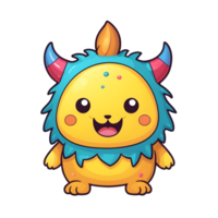 AI generated cartoon beast colorful illustration png