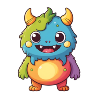 AI generated cartoon beast colorful illustration png