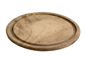 plato de madera aislado png