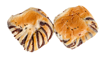 Red Bean Paste Bread isolated png