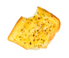 Bitten Garlic Bread with Cheese isolated png