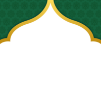 transparent frame green Islamic background design png