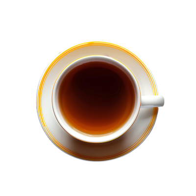 茶 ai AI generated Tea in cup with plate PNG. Teacup and saucer