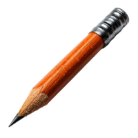 AI generated Pencil PNG. Writing pencil isolated. Pen top view pNG. Pencil flat lay PNG. Office supplies png