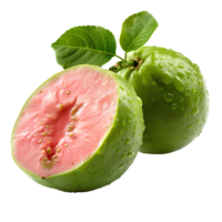 ai generado guayaba Fruta png. guayaba aislado. tropical Fruta guayaba parte superior ver png. guayaba plano laico png