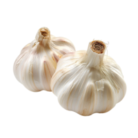AI generated Garlic PNG. Clove of garlic isolated. Garlic top view PNG. Garlic flat lay PNG Flavourful garlic herb for food preparations