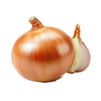 ai generado amarillo cebolla png. cebolla rebanadas aislado. orgánico vegetal cebolla. cebolla parte superior ver png. cebolla plano laico png