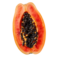 ai generado papaya png. tropical Fruta papaya parte superior ver png. papaya plano laico png. papaya rebanadas para Fruta ensaladas o verano postres papaya rebanada aislado png