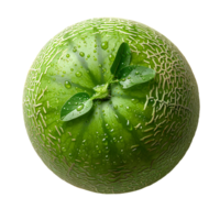 AI generated honeydew melon top view PNG. Fresh ripe honeydew fruit isolated. Honeydew melon slices PNG. Honeydew melon for fruit desserts during summer time png